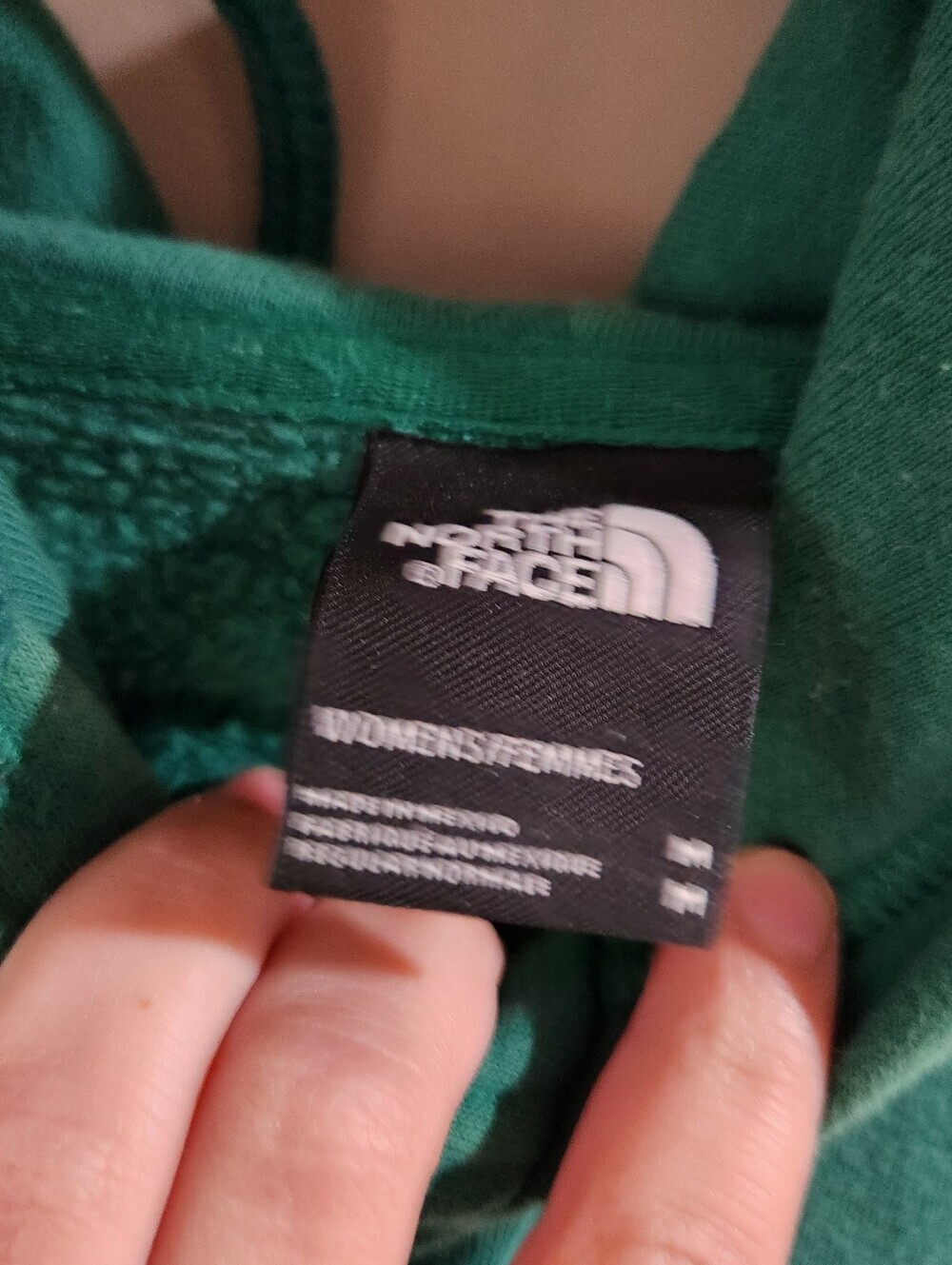The North Face Green Hoodie Size M - Picture 3 of 4